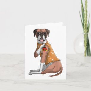 Boxer I Love Mum Tattoo Dog Shirt Funny Mothers Da Card