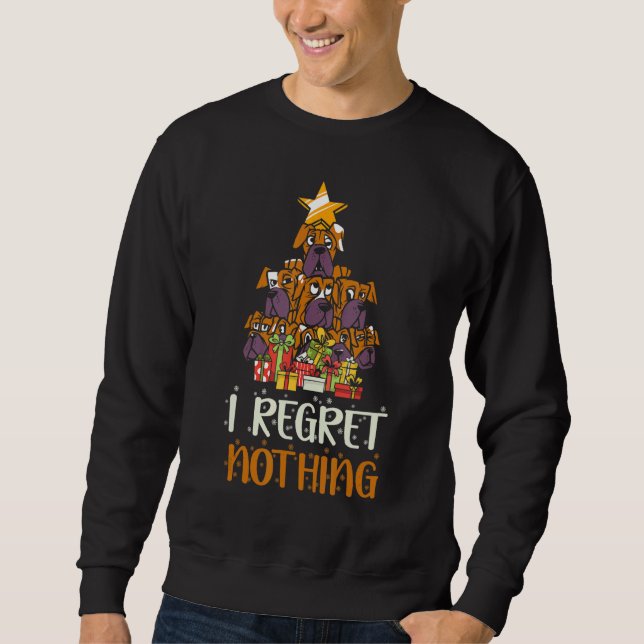 Boxer I Regret Nothing XMAS Costume Kids Dog Chris Sweatshirt (Front)