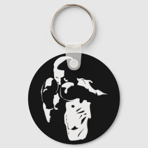 Boxer In The Shadows Key Ring