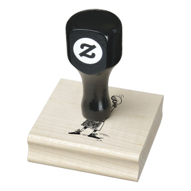 Boxer large rubber stamp w handle (Stamp)