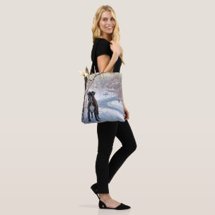 Boxer Let It Snow Christmas Tote Bag