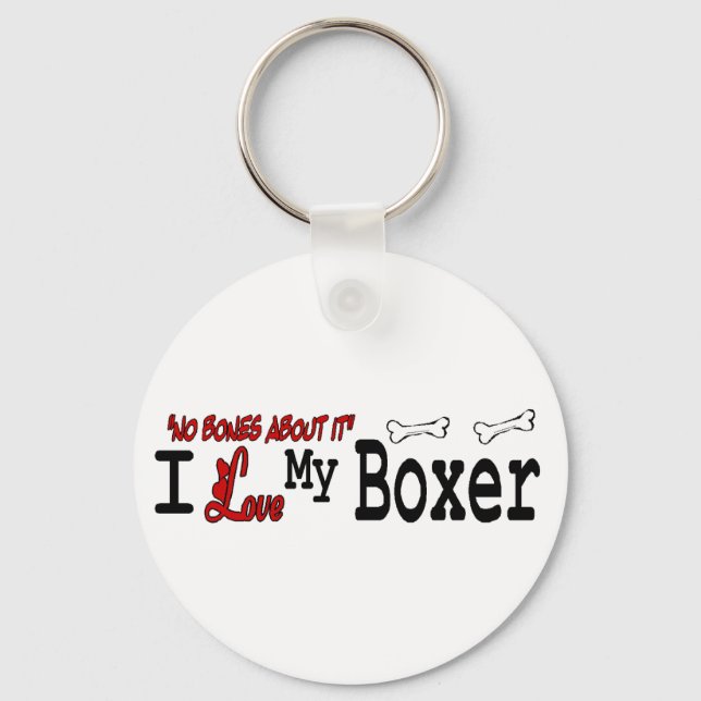 Boxer Lovers Gifts Key Ring (Front)