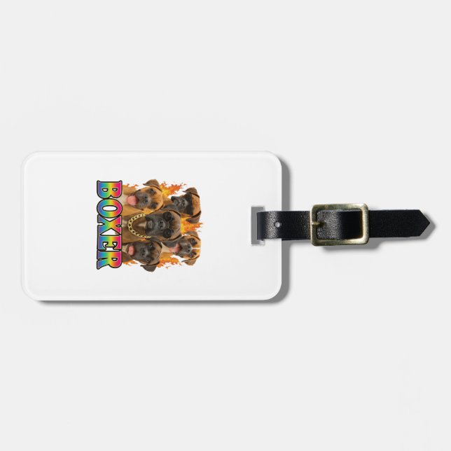 Boxer  luggage tag (Front Horizontal)