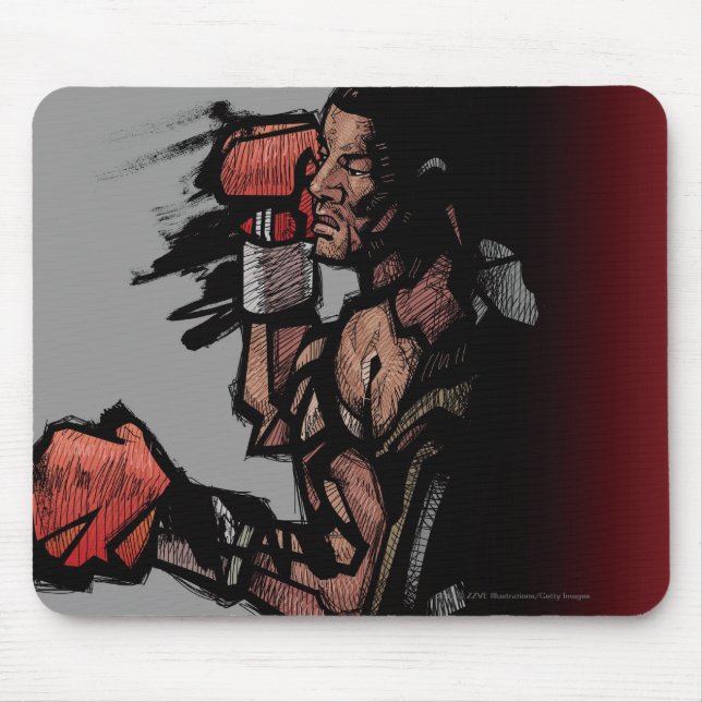 Boxer lying down mouse pad (Front)
