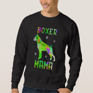 Boxer Mama Colourful Dog Mum Sweatshirt