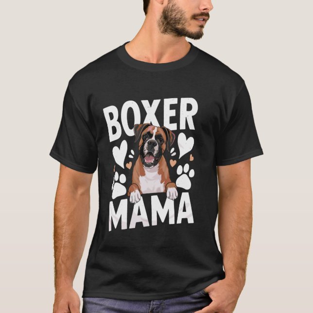 Boxer Mama, Dog Owner Mum T-Shirt (Front)