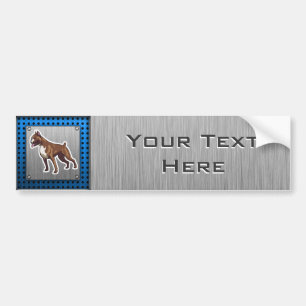 Boxer; Metal look Bumper Sticker