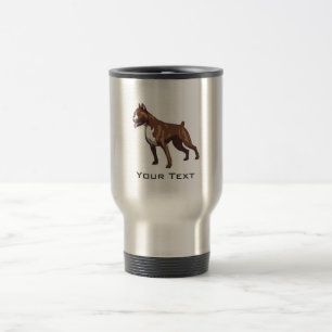 Boxer; Metal look Travel Mug