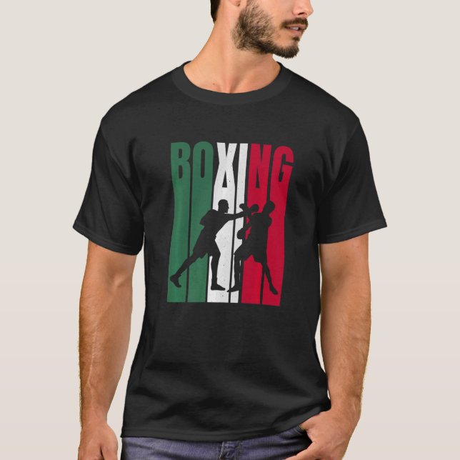 Boxer Mexican Flag Boxing  3 T-Shirt (Front)