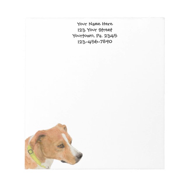 Boxer Mix Notepad (Front)