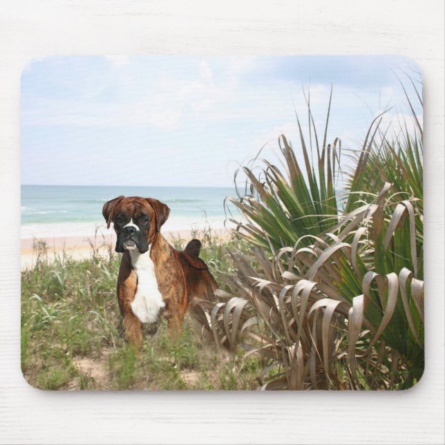 Boxer Mousepad In The Beachgrass (Front)