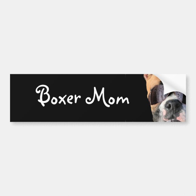Boxer Mum bumper sticker (Front)