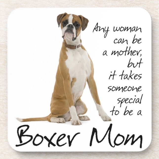 Boxer Mum Coaster (Front)