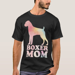 Boxer Mum Colourful Boxer  Dog Mum Mothers Day T-Shirt