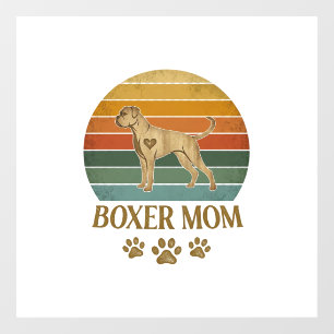 Boxer Mum Dog Retro Sunset Paw Prints_1