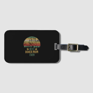 Boxer mum luggage tag
