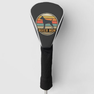 Boxer Mum Retro Sunset Dog Golf Head Cover
