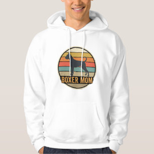 Boxer Mum Retro Sunset Dog Hoodie