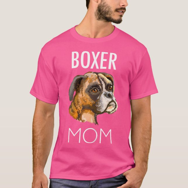 Boxer Mum Tshirt Tee T Shirt (Front)