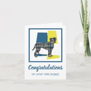 Boxer New Puppy Congratulations Greeting Card