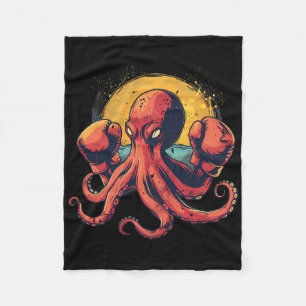 Boxer Octopus Lover Ocean Sea Creature Funny Boxin Fleece Blanket