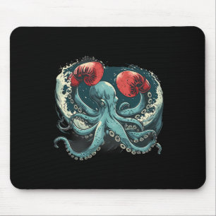 Boxer Octopus Lover Ocean Sea Creature Funny Boxin Mouse Pad