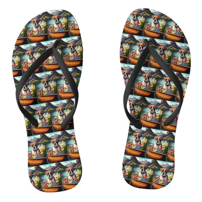 Boxer on a Paddle: A Scenic Adventure Jandals (Footbed)