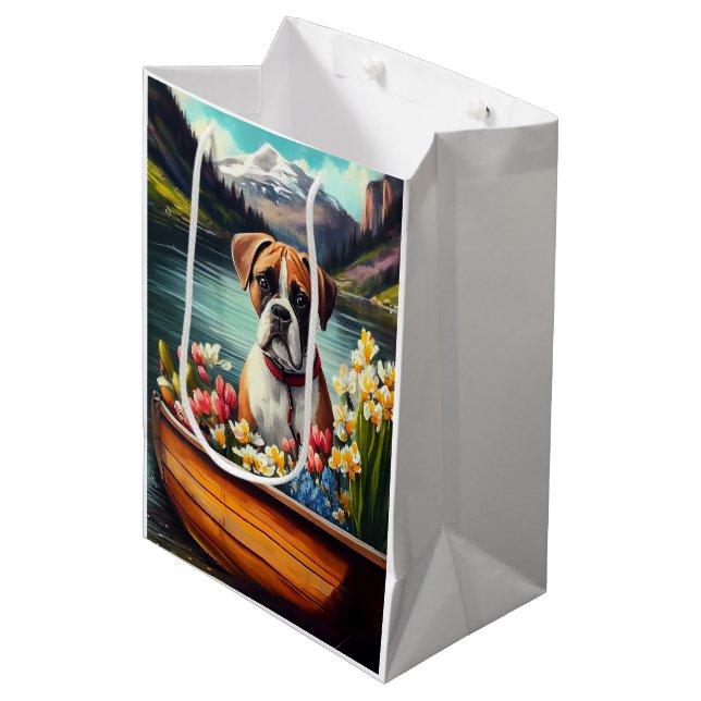 Boxer on a Paddle: A Scenic Adventure Medium Gift Bag (Front Angled)