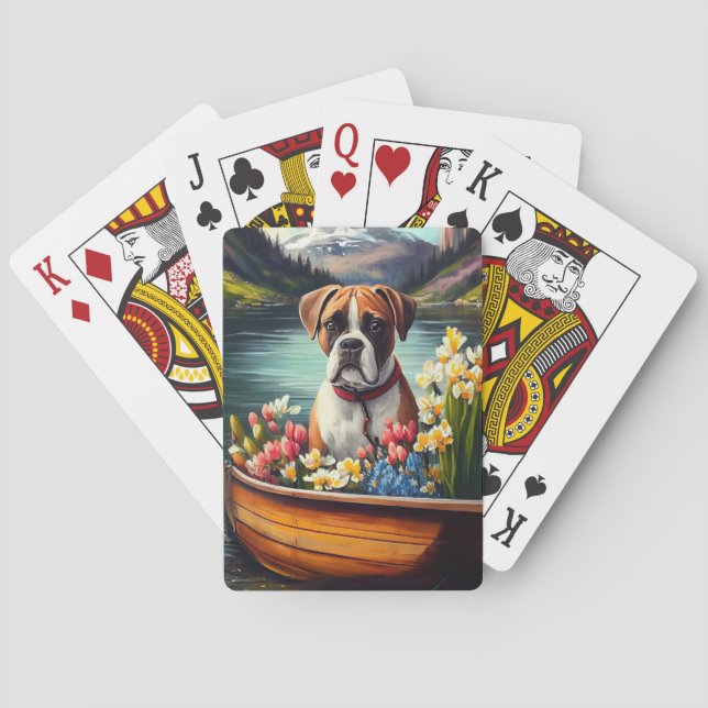 Boxer on a Paddle: A Scenic Adventure Playing Cards (Back)