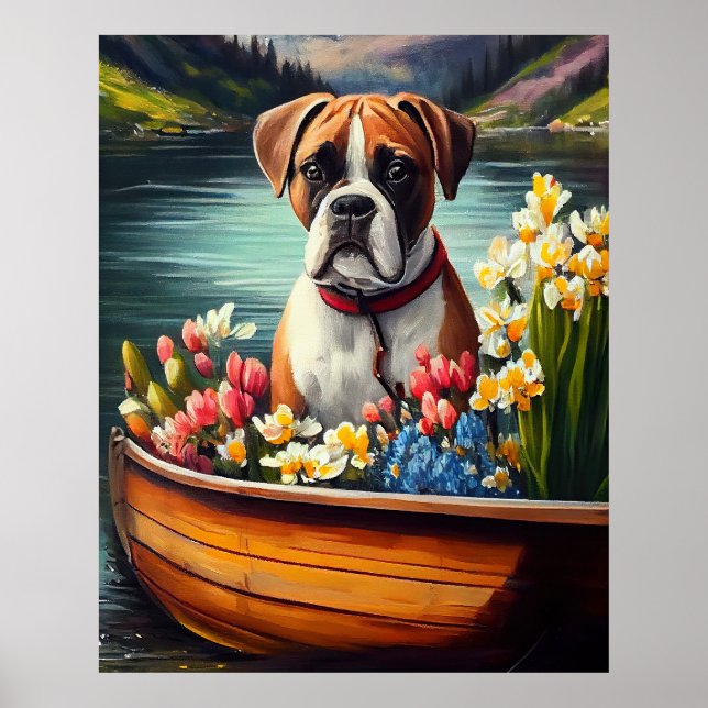 Boxer on a Paddle: A Scenic Adventure Poster (Front)