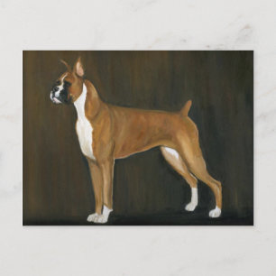 Boxer Original Dog Art Postcard