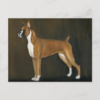 Boxer Original Dog Art Postcard