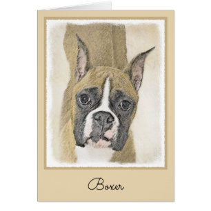 Boxer Painting - Cute Original Dog Art