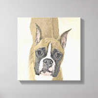 Boxer Painting - Cute Original Dog Art