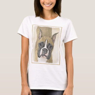 Boxer Painting - Cute Original Dog Art T-Shirt