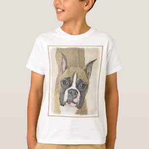 Boxer Painting - Cute Original Dog Art T-Shirt