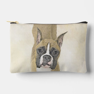 Boxer Painting Fawn Cropped Docked Cute Dog Art Accessory Pouch