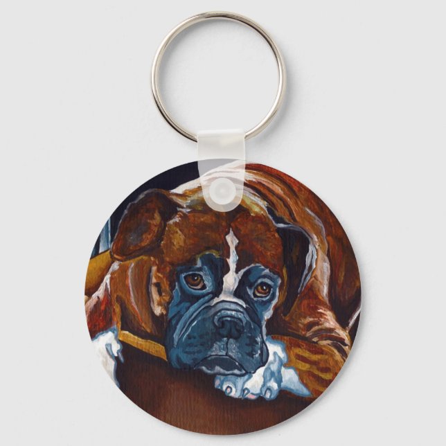 Boxer "Patience" Key Ring (Front)