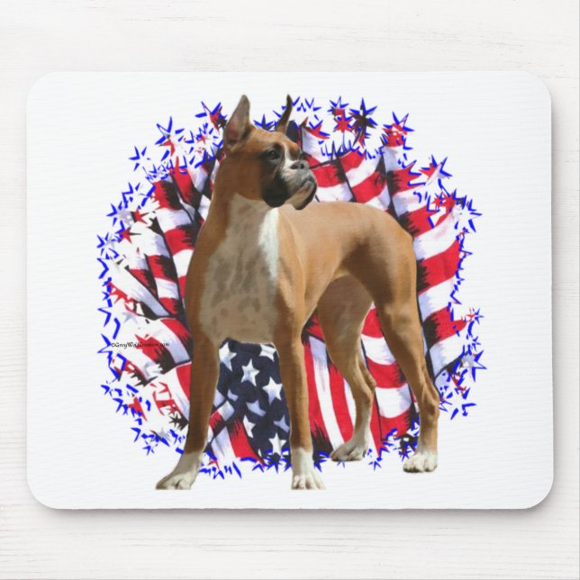 Boxer Patriot Mouse Pad (Front)