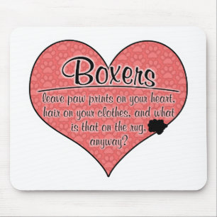Boxer Paw Prints Dog Humour Mouse Pad