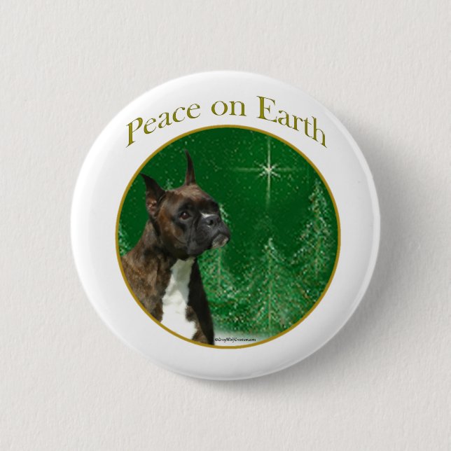 Boxer Peace 6 Cm Round Badge (Front)