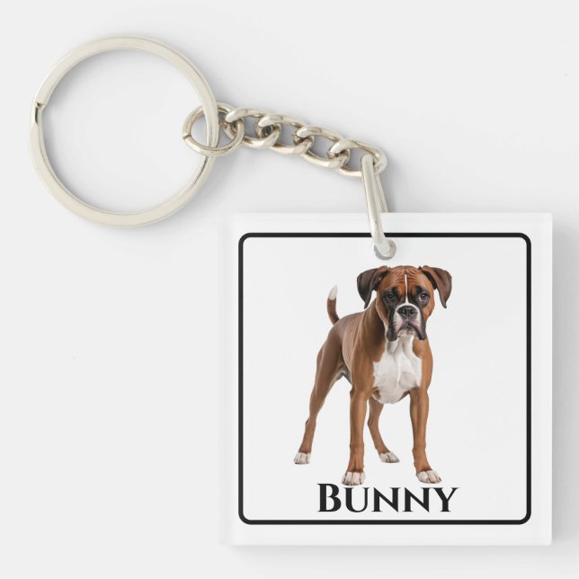 Boxer Personalise Key Ring (Front)