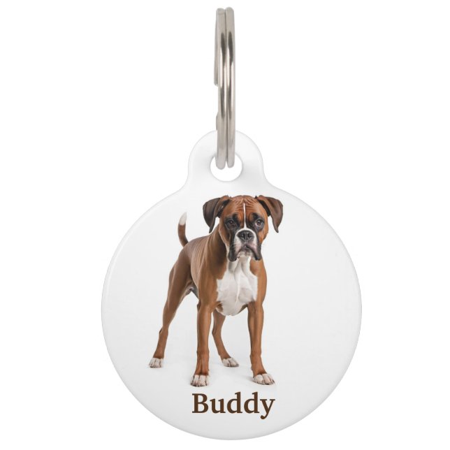 Boxer Personalise Pet Tag (Front)
