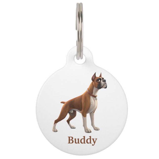 Boxer Personalise Pet Tag (Front)