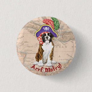 Boxer Pirate 3 Cm Round Badge