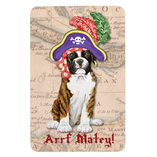 Boxer Pirate Magnet (Vertical)