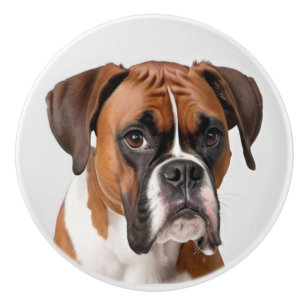 Boxer Portrait Ceramic Knob