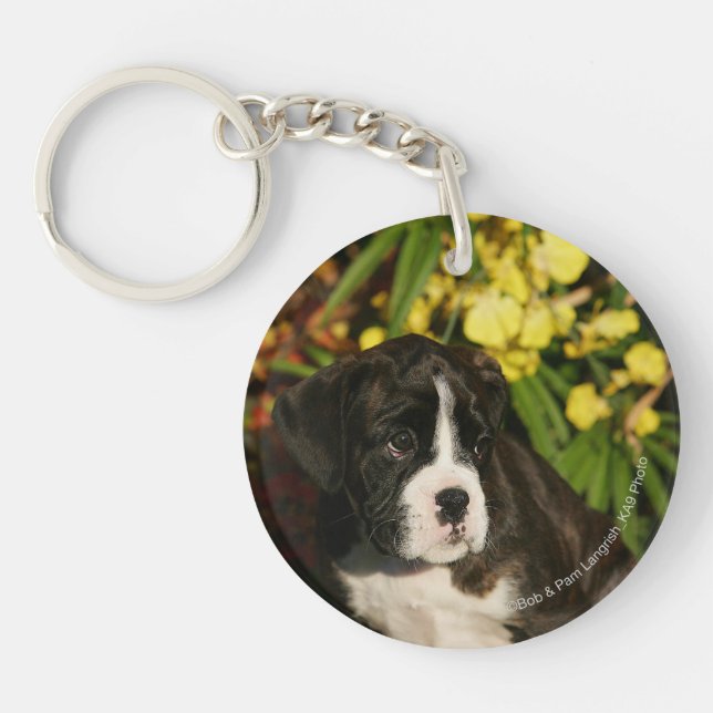 Boxer Puppies Key Ring (Front)