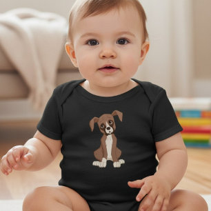 Boxer puppy baby bodysuit