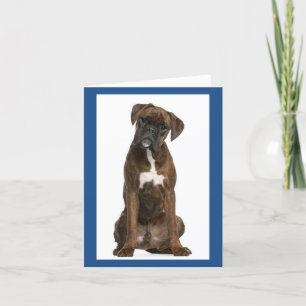 Boxer Puppy Dog Blank Note Card
